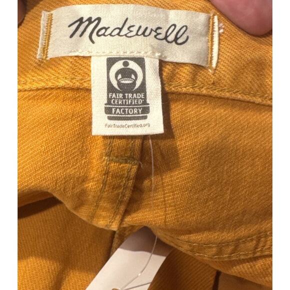 Madewell Baggy Straight Jeans Womens Size 23 Garment Dyed High Rise Ochre Fresco - Picture 5 of 8